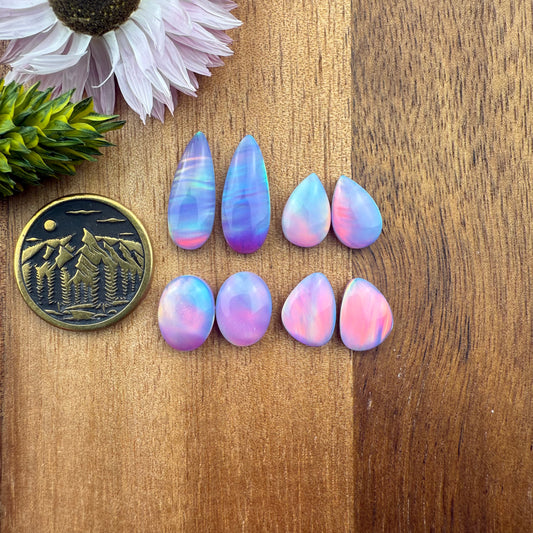 Pre-Order Aurora Opal Cabochon Pair