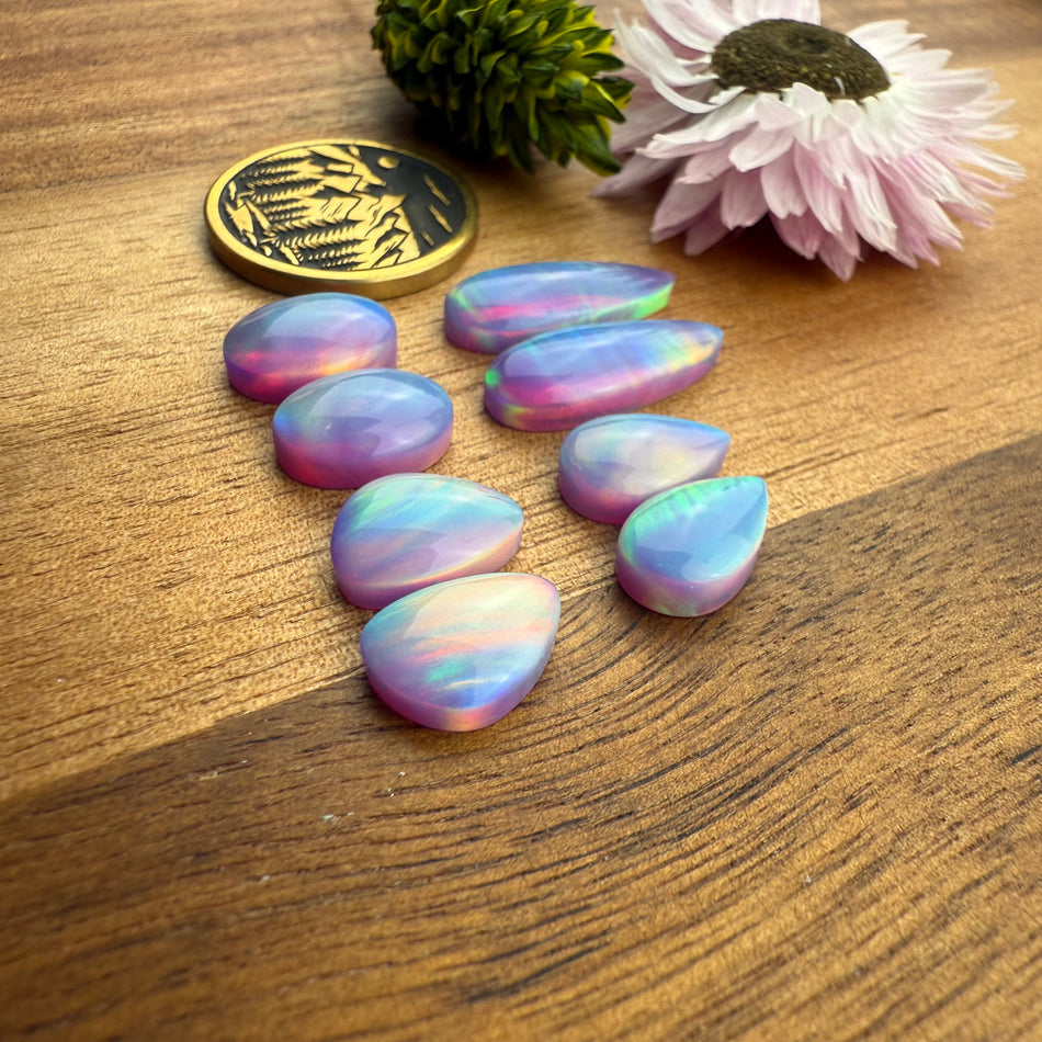 Pre-Order Aurora Opal Cabochon Pair