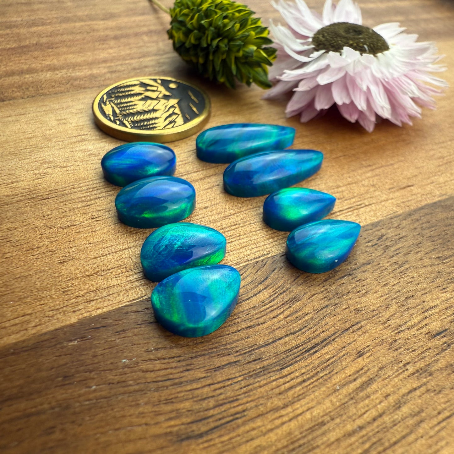 Pre-Order Aurora Opal Cabochon Pair