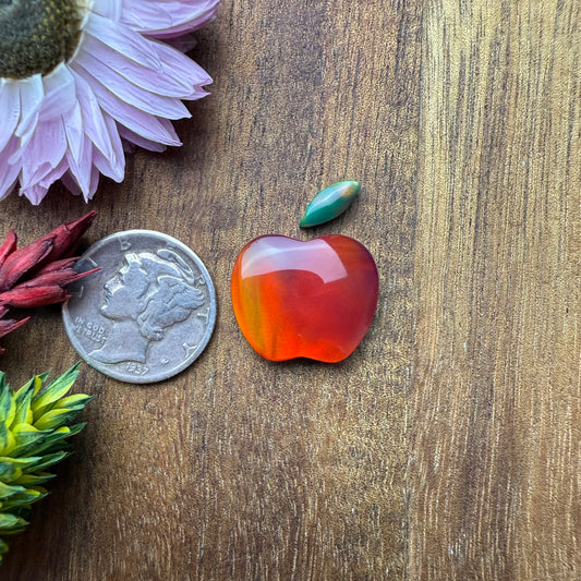 Aurora Opal Cabochon - approx. size of fruit 17 x 15 x 4.5 mm