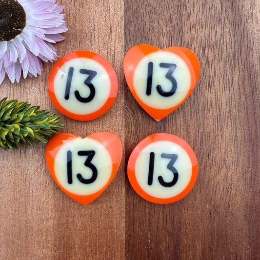Pre-Order Orange 13 Pool Ball Cabochon