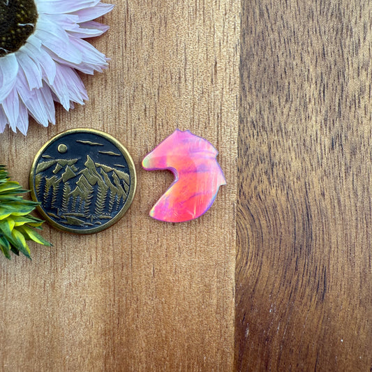 Aurora Opal Cabochon - approx. 17 x 15 x 3.7 mm