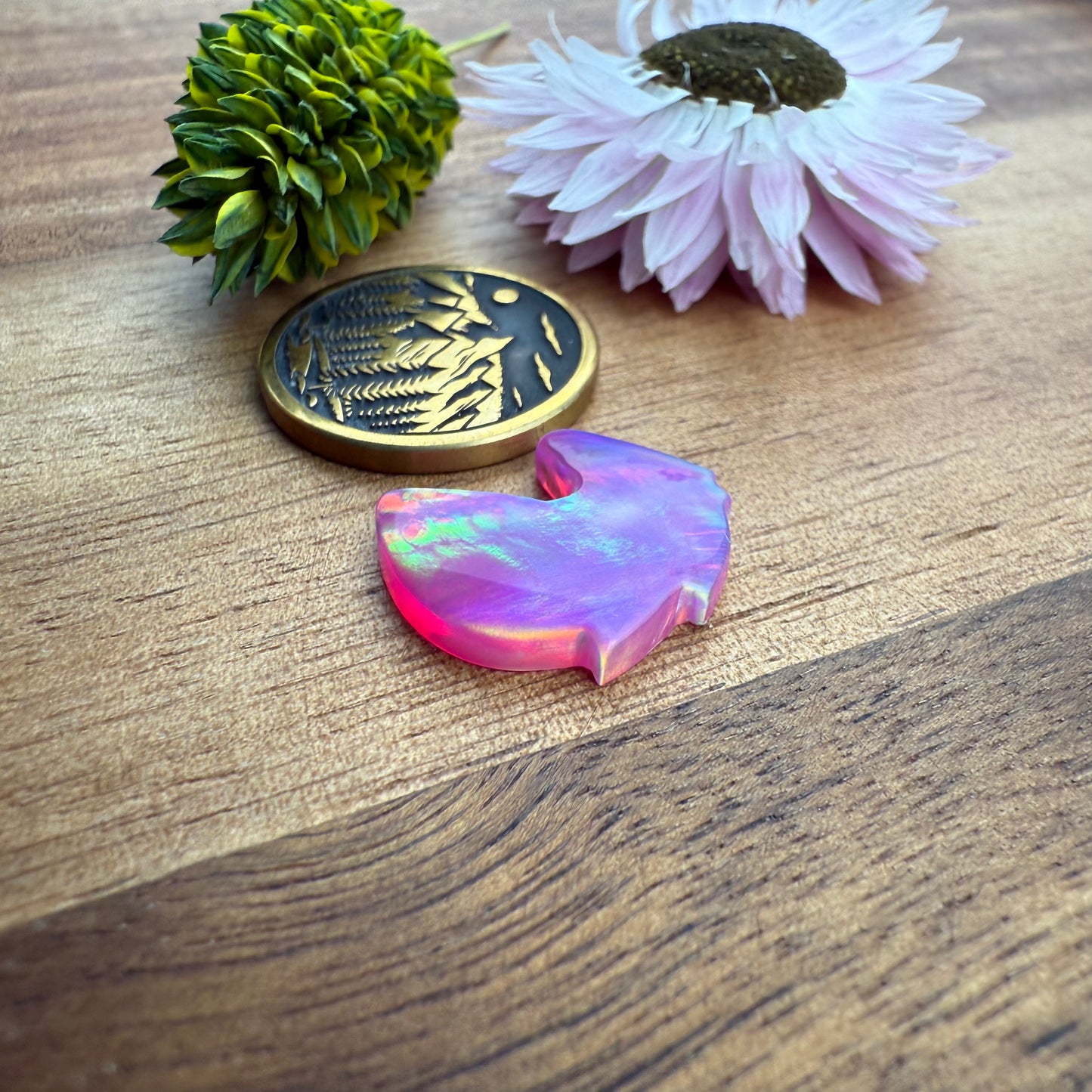 Aurora Opal Cabochon - approx. 17 x 15 x 3.7 mm