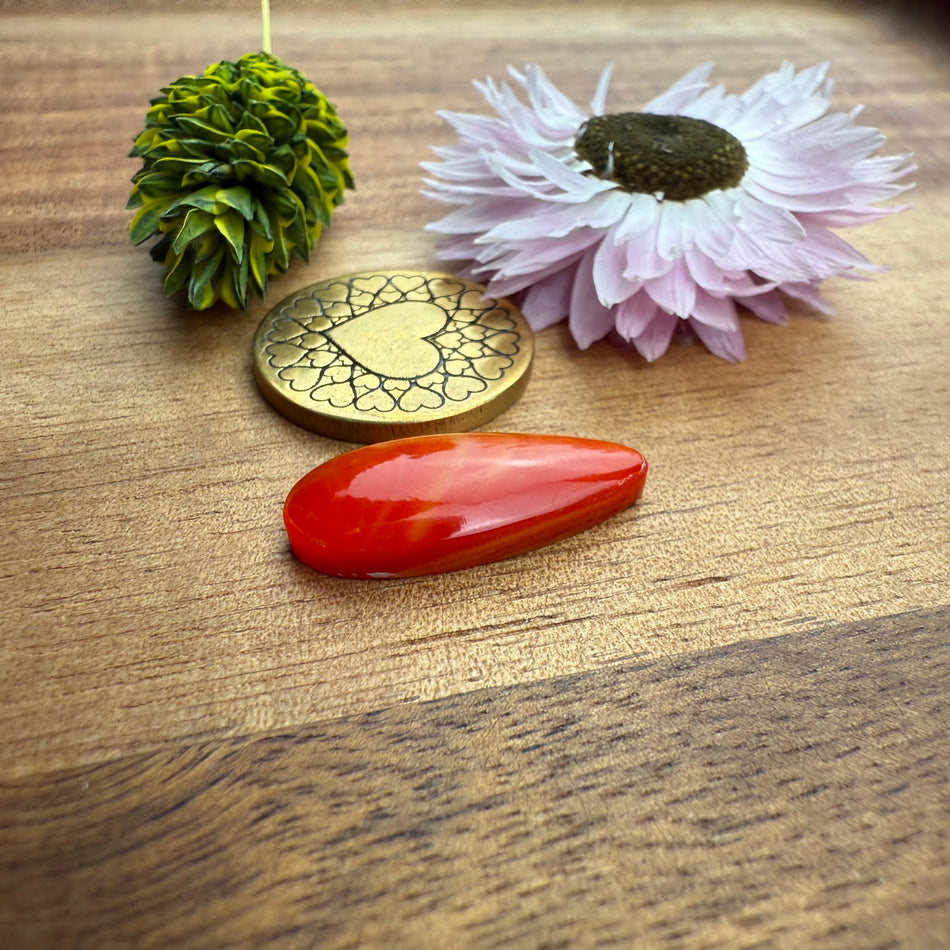Bowlerite Cabochon - approx. 22 x 9 x 4.1 mm