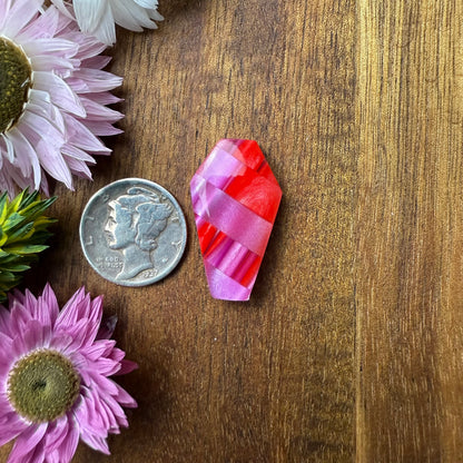 Acrylic Cabochon - approx. 25 x 15 x 4.8 mm