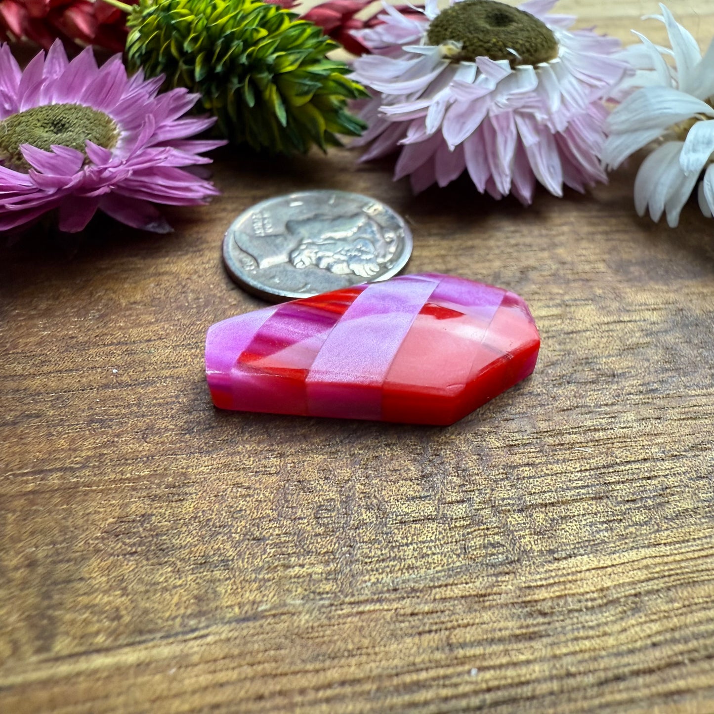 Acrylic Cabochon - approx. 25 x 15 x 4.8 mm