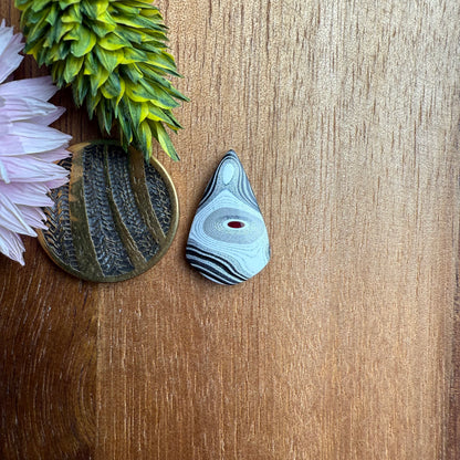 Fordite Cabochon - approx. 18 x 11 x 3.5 mm