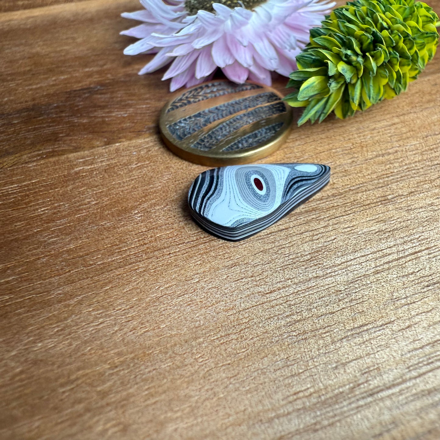 Fordite Cabochon - approx. 18 x 11 x 3.5 mm