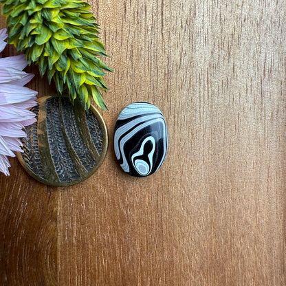 Fordite Cabochon - approx. 16 x 12 x 4.1 mm