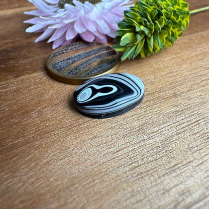 Fordite Cabochon - approx. 16 x 12 x 4.1 mm