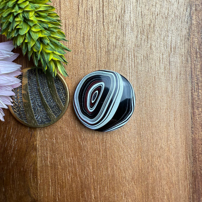 Fordite Cabochon - approx. 20 x 20 x 4.8 mm