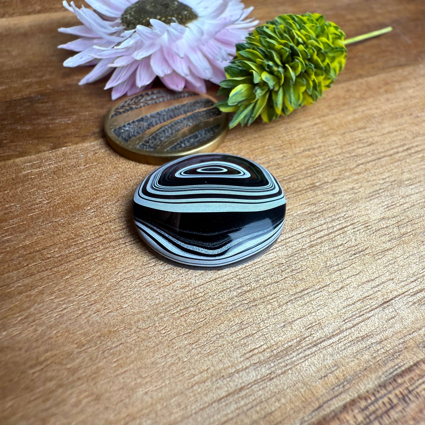 Fordite Cabochon - approx. 20 x 20 x 4.8 mm