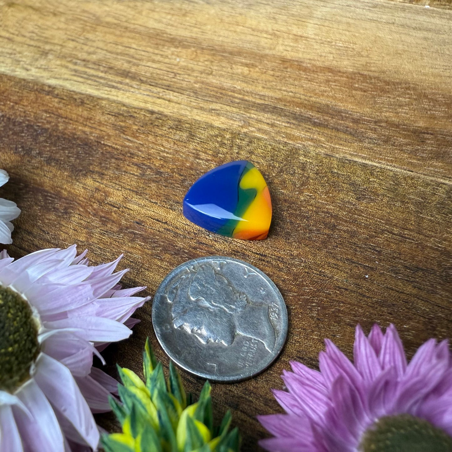 Acrylic Cabochon - approx. 13 x 13 x 4.7 mm