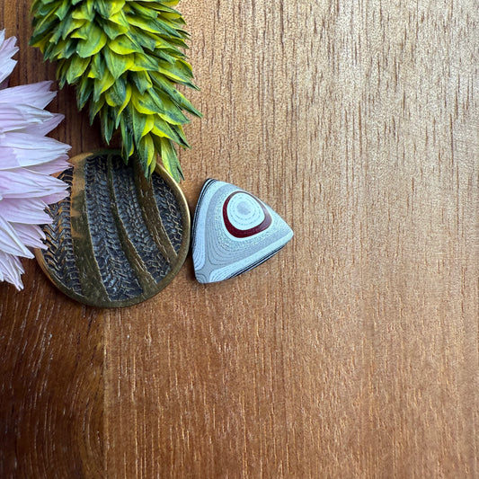 Fordite Cabochon - approx. 12 x 12 x 3.6 mm