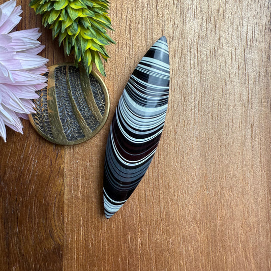 Fordite Cabochon - approx. 45 x 15 x 5.2 mm