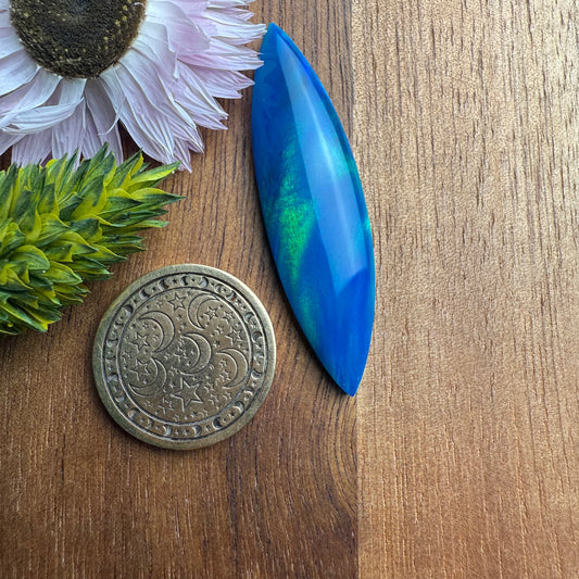 Aurora Opal Cabochon - approx. 44 x 12 x 4.6 mm