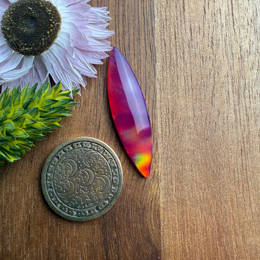 Aurora Opal Cabochon - approx. 35 x 9 x 4.1 mm