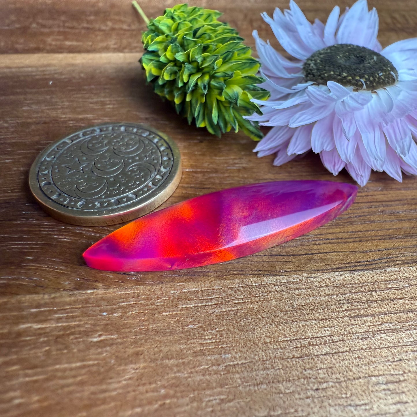 Aurora Opal Cabochon - approx. 35 x 9 x 4.1 mm