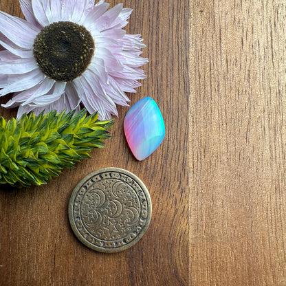 Aurora Opal Cabochon - approx. 16 x 10 x 3.5 mm