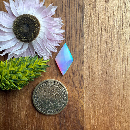 Aurora Opal Cabochon - approx. 18 x 10 x 3.6 mm