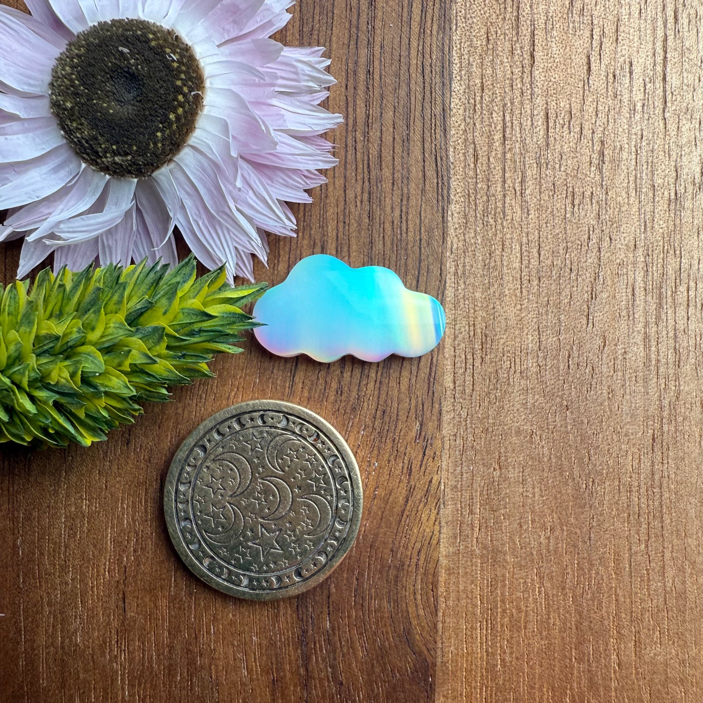 Aurora Opal Cabochon - approx. 19 x 11 x 4.1 mm