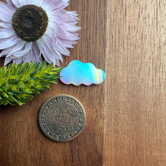 Aurora Opal Cabochon - approx. 19 x 11 x 4.1 mm