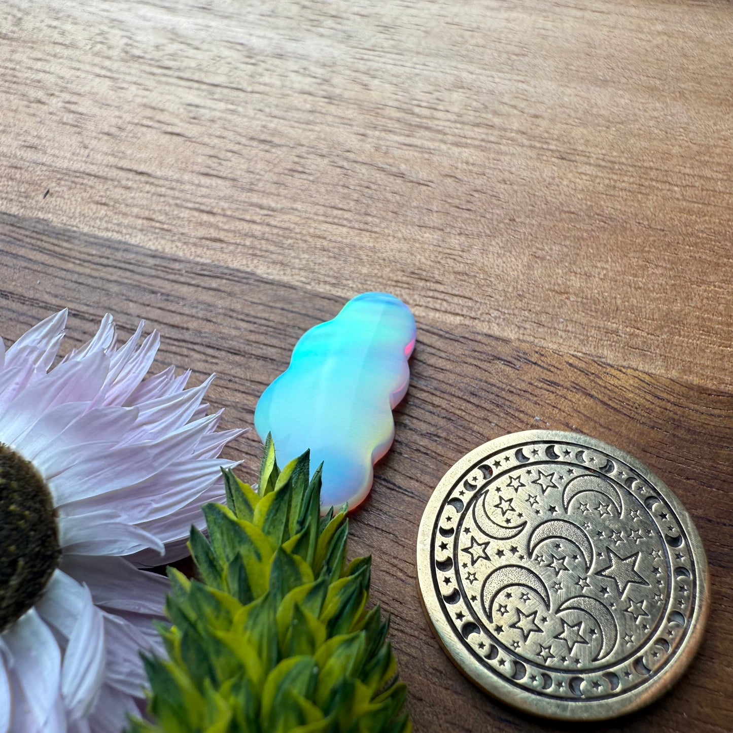 Aurora Opal Cabochon - approx. 19 x 11 x 4.1 mm