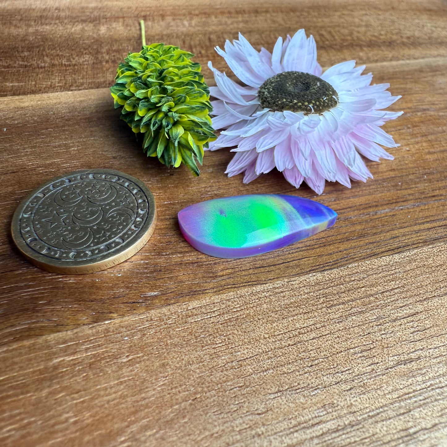 Aurora Opal Cabochon - approx. 24 x 11 x 4.1 mm