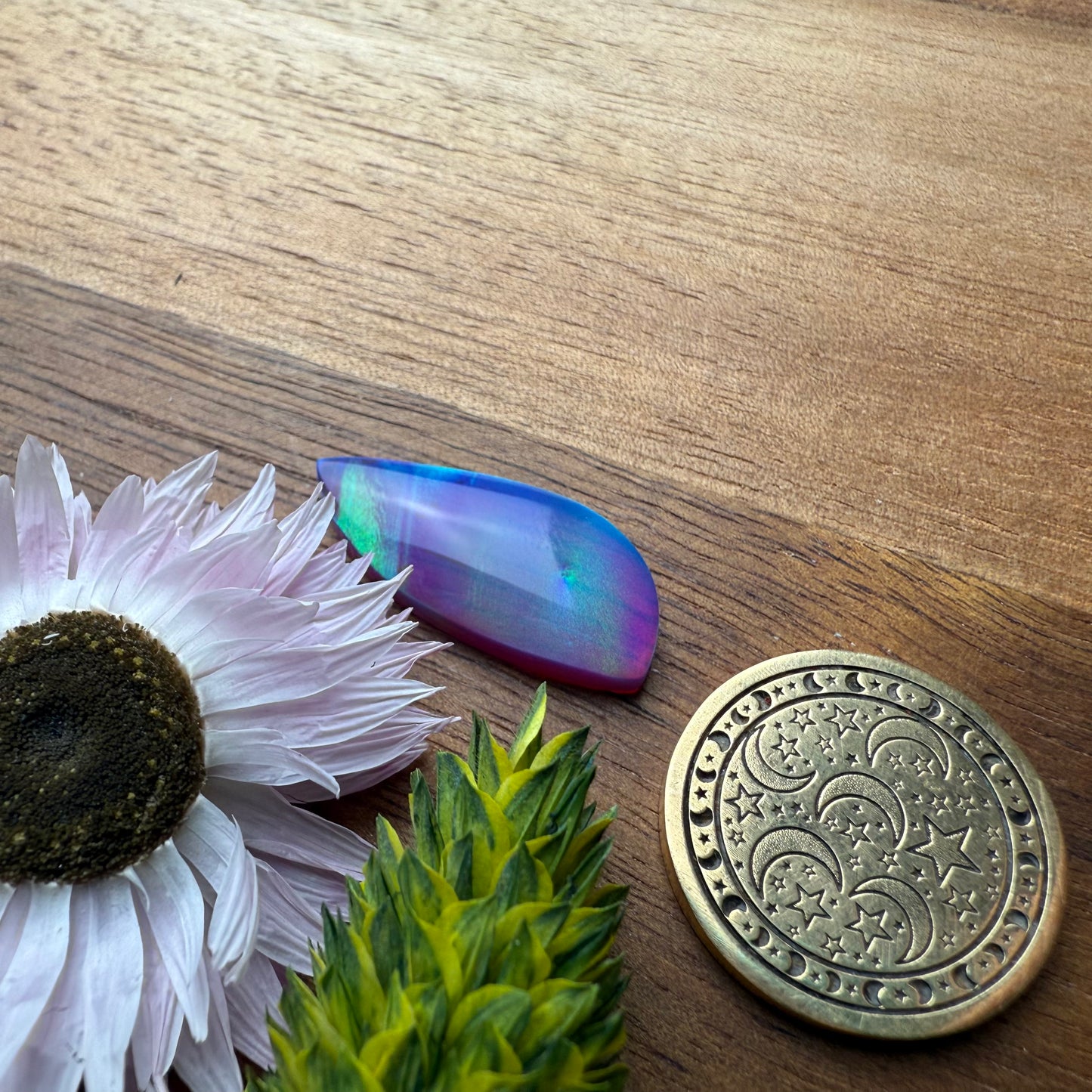 Aurora Opal Cabochon - approx. 24 x 11 x 4.1 mm
