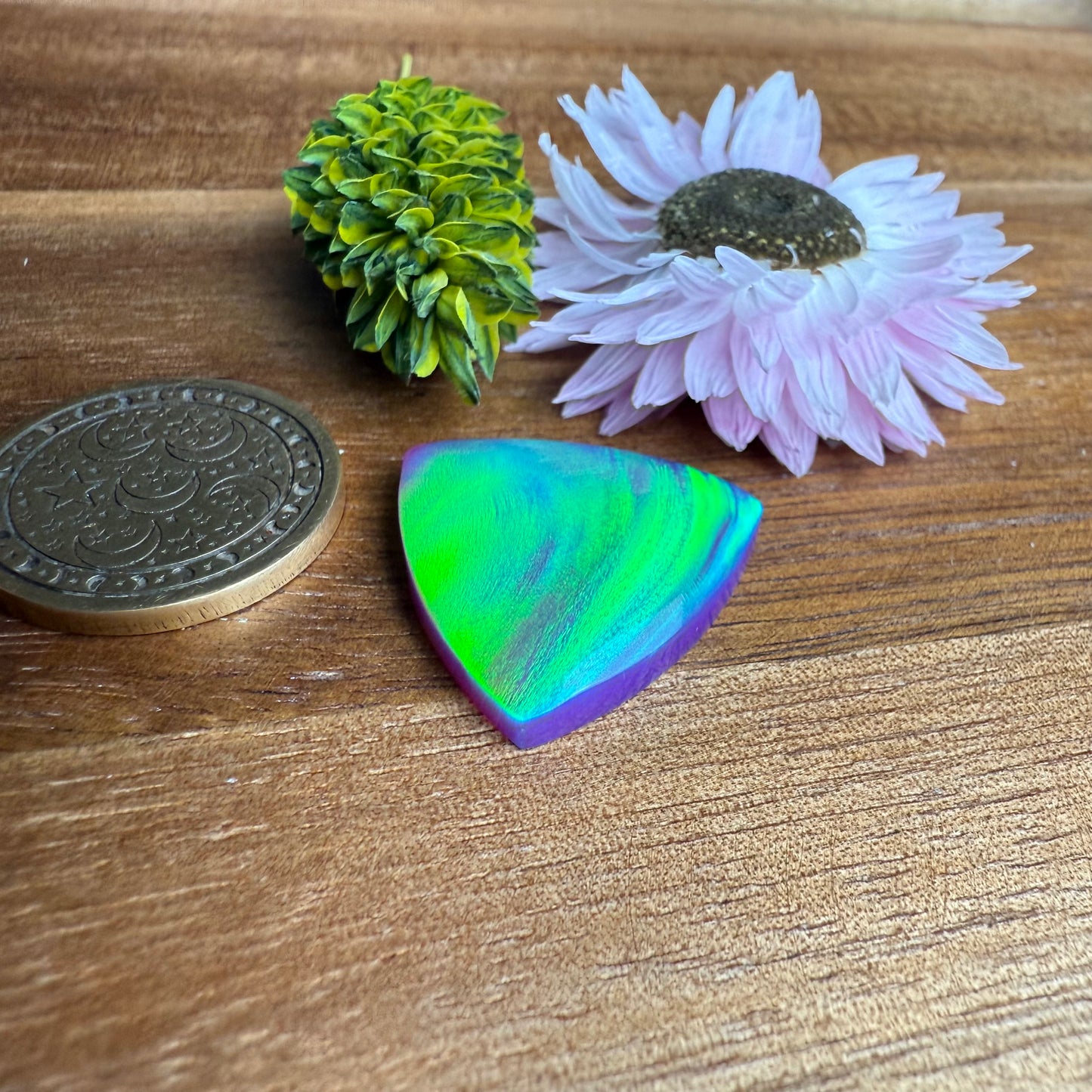 Aurora Opal Cabochon - approx. 21 x 21 x 4.6 mm