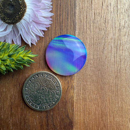 Aurora Opal Cabochon - approx. 21 x 21 x 4 mm