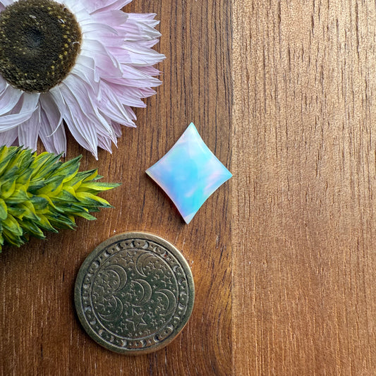 Aurora Opal Cabochon - approx. 17 x 15 x 3.7 mm