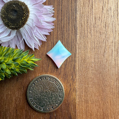 Aurora Opal Cabochon - approx. 15 x 13 x 3.5 mm