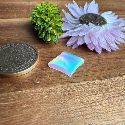 Aurora Opal Cabochon - approx. 15 x 13 x 3.5 mm