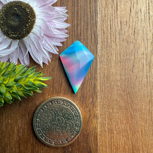 Aurora Opal Cabochon - approx. 22 x 14 x 3.8 mm