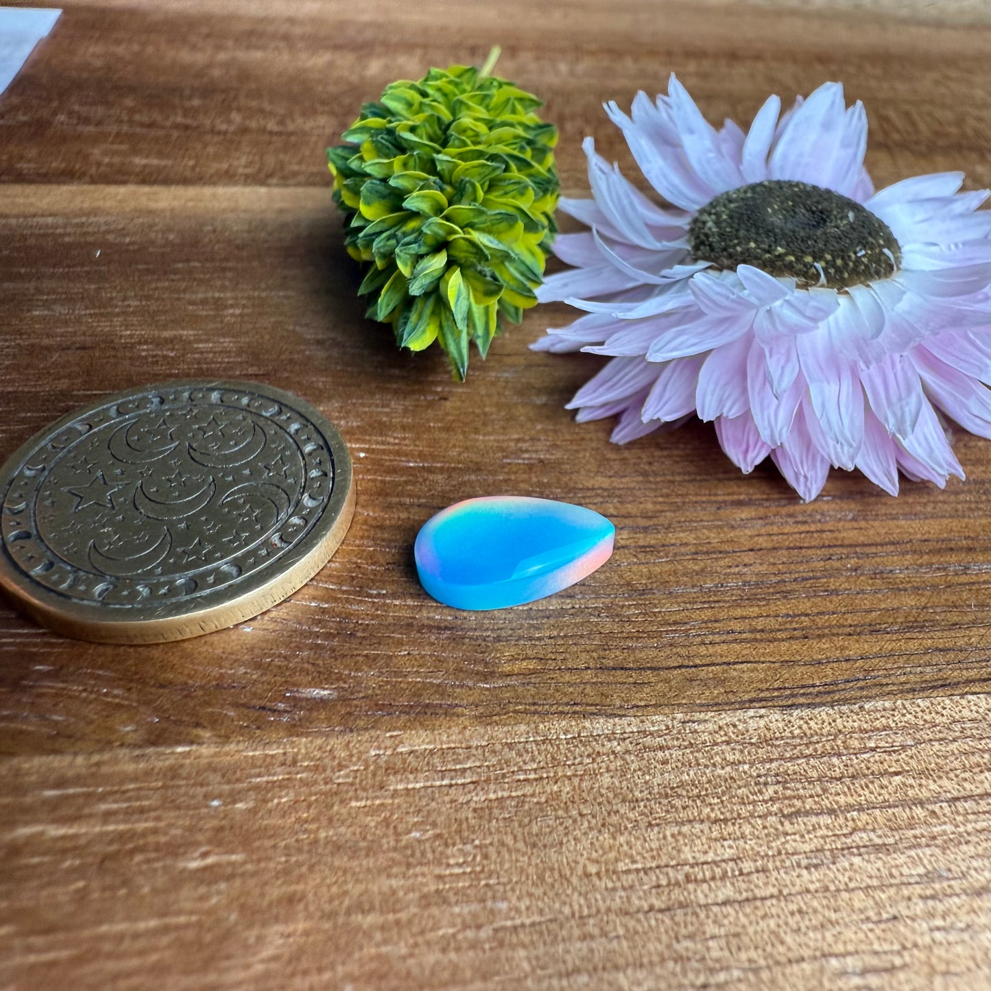 Aurora Opal Cabochon - approx. 11 x 7 x 3.2 mm