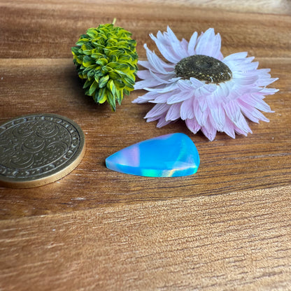 Aurora Opal Cabochon - approx. 19 x 10 x 3.7 mm
