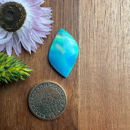 Aurora Opal Cabochon - approx. 26 x 15 x 4.3 mm