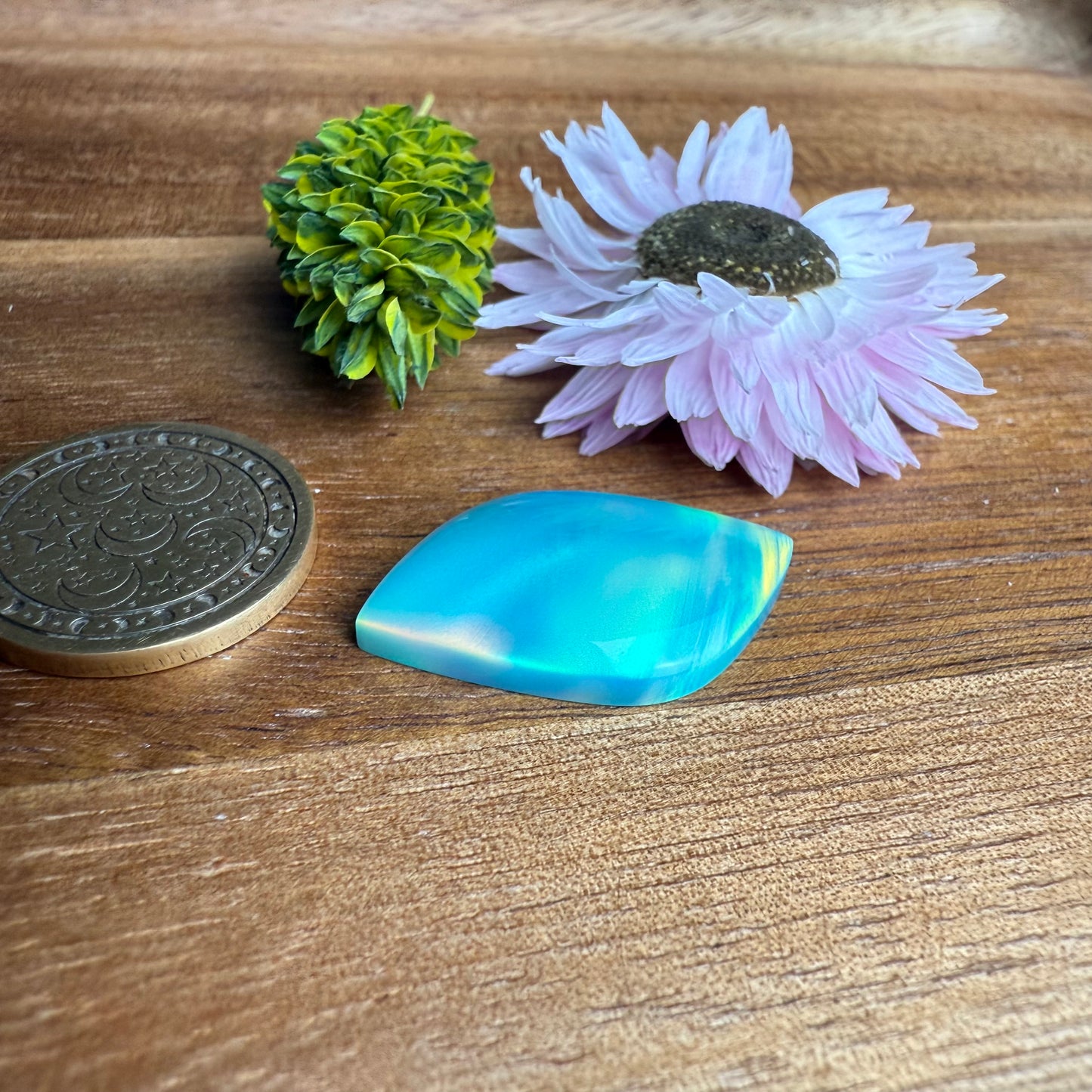 Aurora Opal Cabochon - approx. 26 x 15 x 4.3 mm