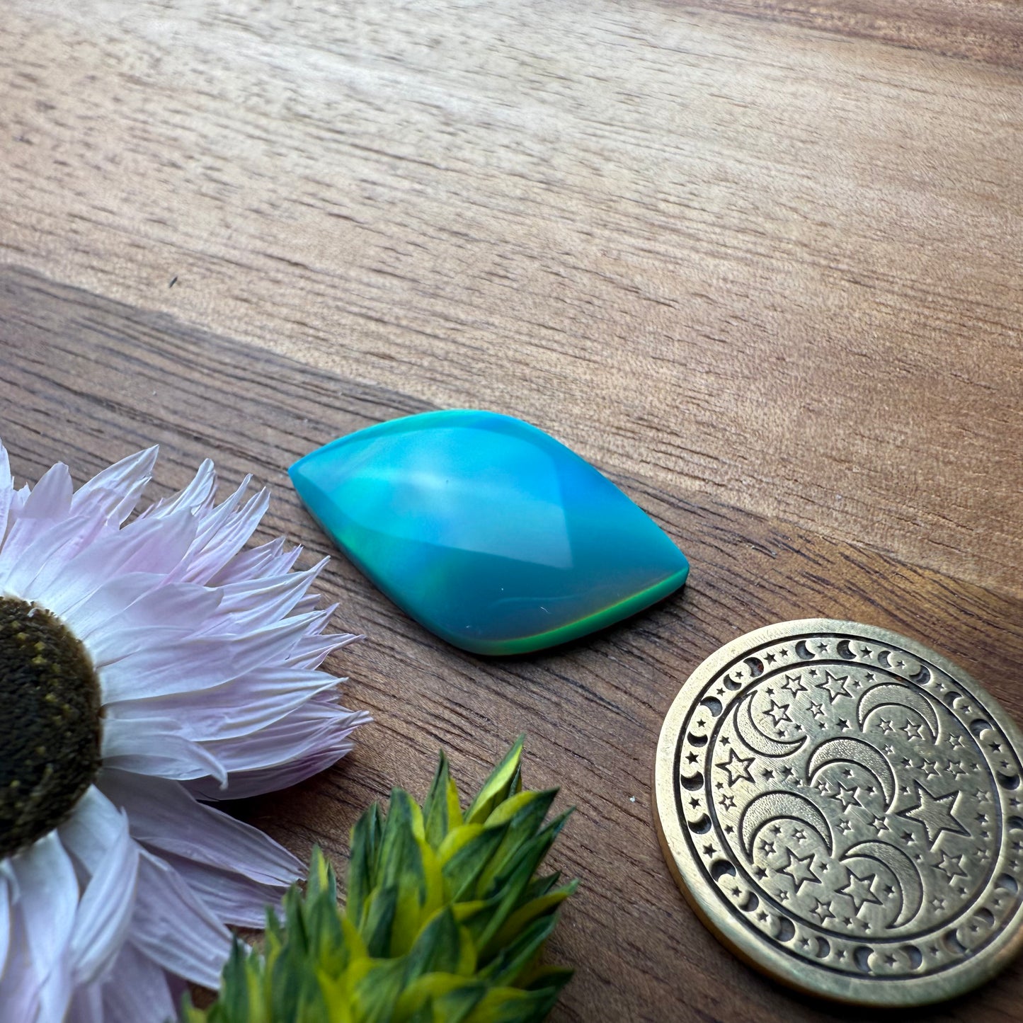 Aurora Opal Cabochon - approx. 26 x 15 x 4.3 mm