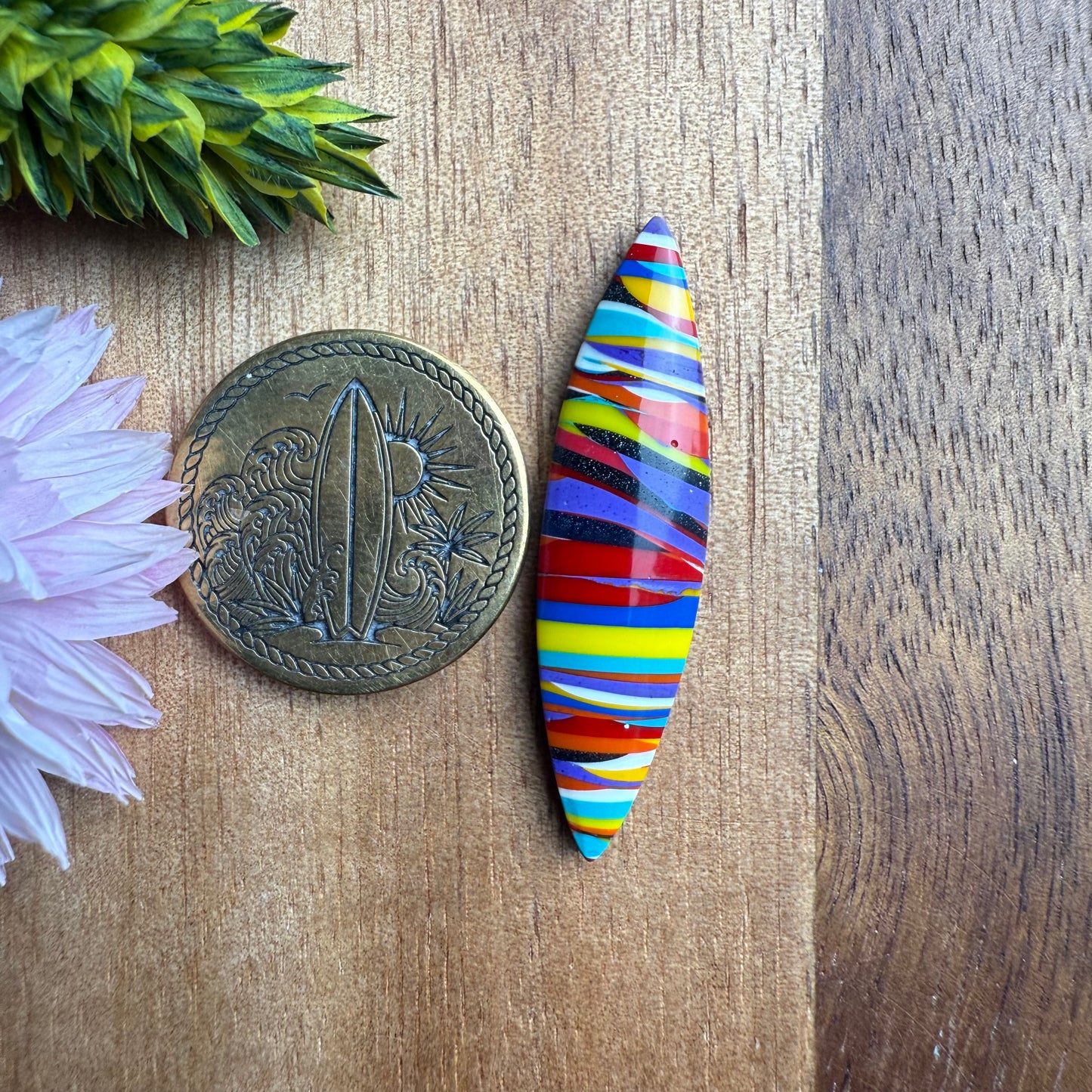Oregon Surfite Cabochon - approx. 35 x 9 x 4.1 mm