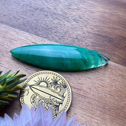 Gower Surfite Cabochon - approx. 44 x 12 x 4.7 mm