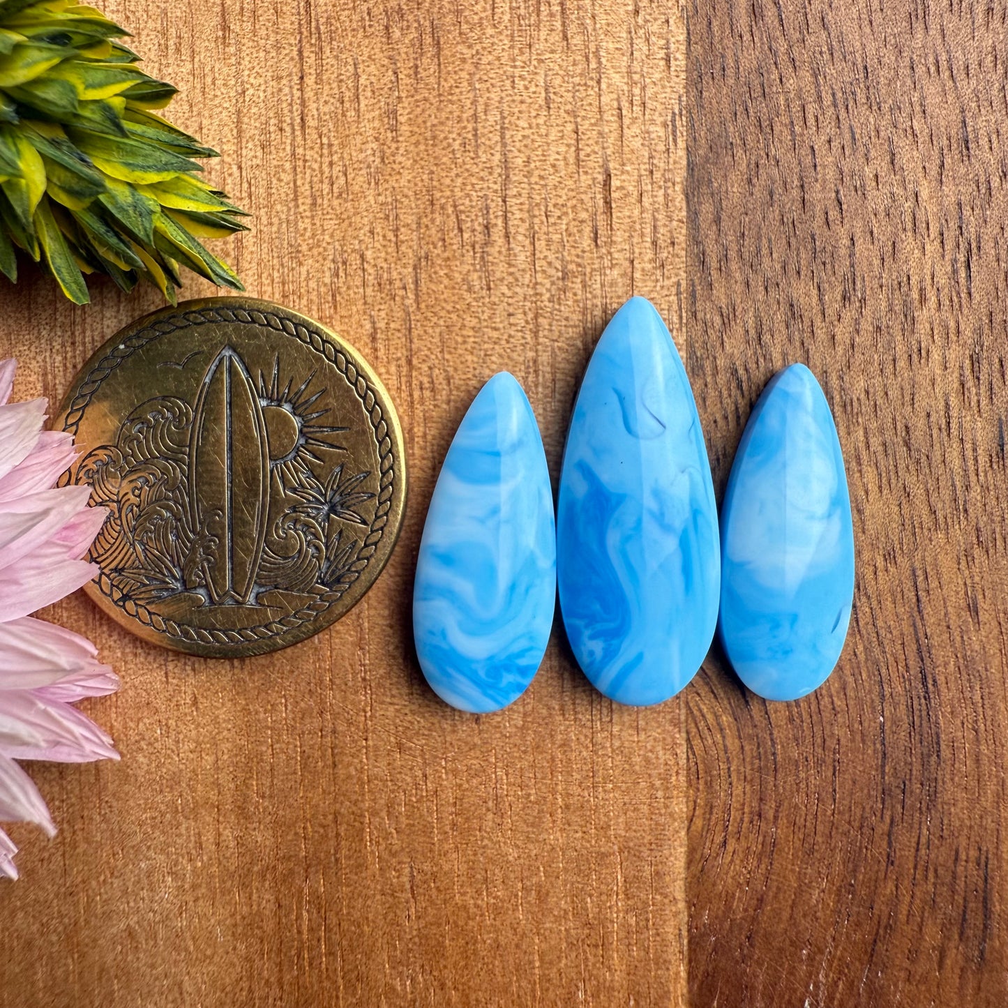 Gower Surfite Cabochon Set of 3 - Mixed Size