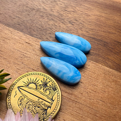 Gower Surfite Cabochon Set of 3 - Mixed Size