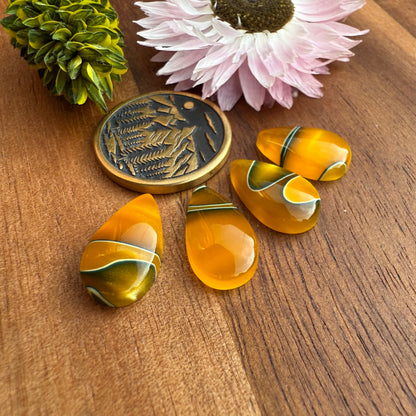 Acrylic Cabochon Set of 4 - approx. 14 x 8 mm