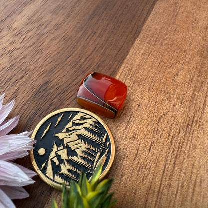 Acrylic Cabochon - approx. 12 x 11 x 4.1 mm
