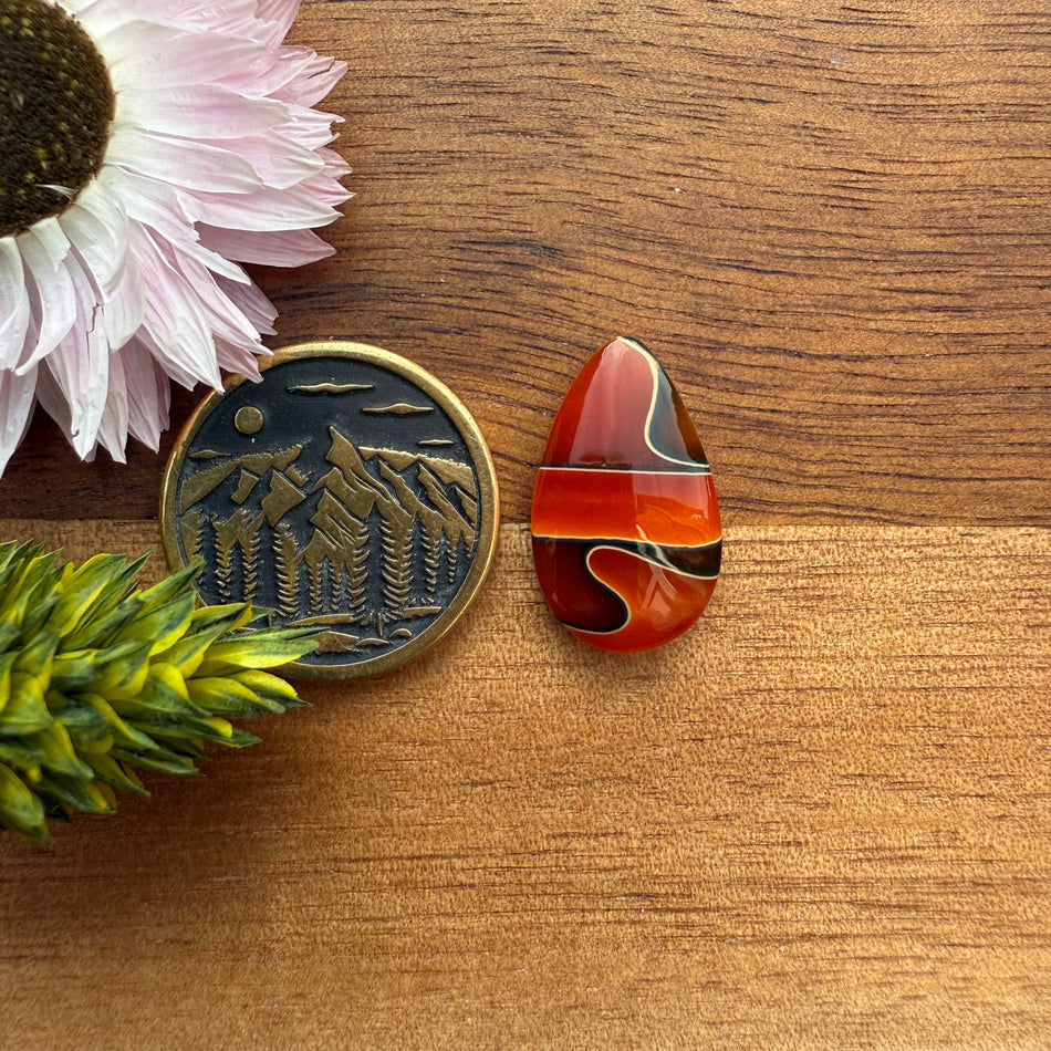Acrylic Cabochon - approx. 18 x 11 x 4.1 mm