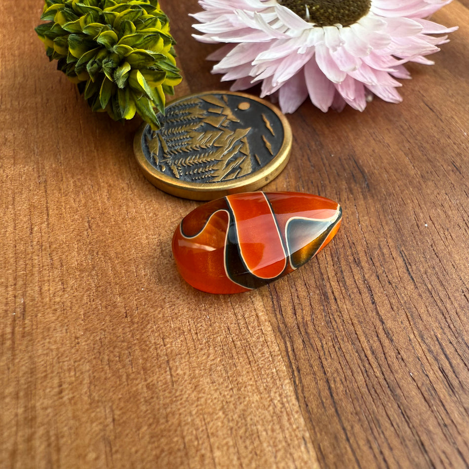 Acrylic Cabochon - approx. 18 x 11 x 4.1 mm