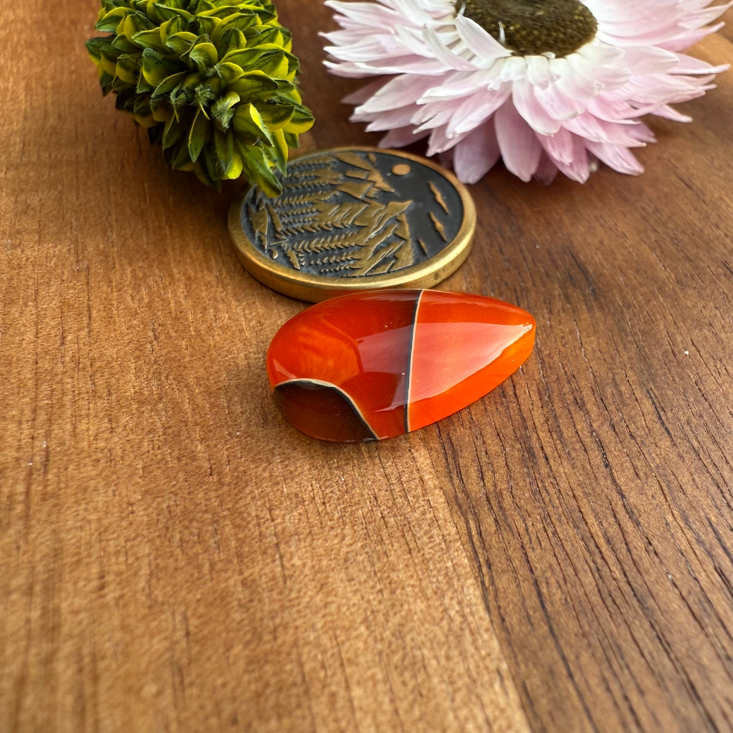 Acrylic Cabochon - approx. 18 x 11 x 4.2 mm