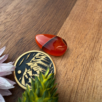 Acrylic Cabochon - approx. 18 x 11 x 4.2 mm